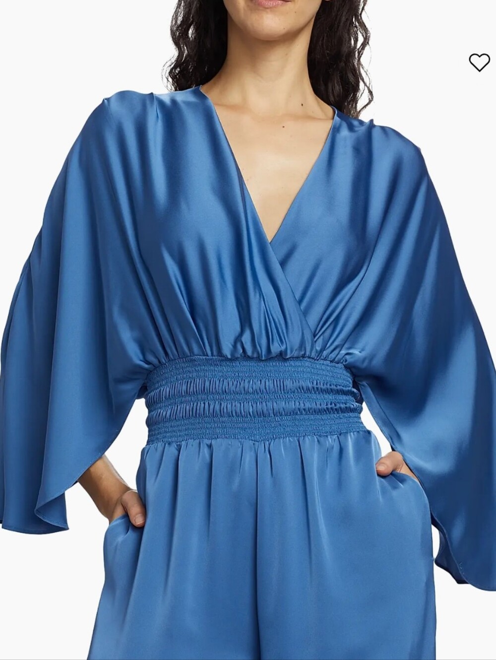 NWT $545 Ramy Brook Cheri Wide Leg Jumpsuit "True Blue" Women's XS Quiet Luxury - Picture 2 of 12